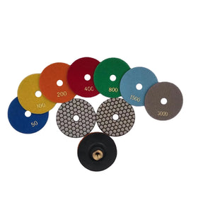 SHARPNESS 4inch 100mm dry flexible Diamond Marble Polishing Pads For Granite Stone grit 30-5000