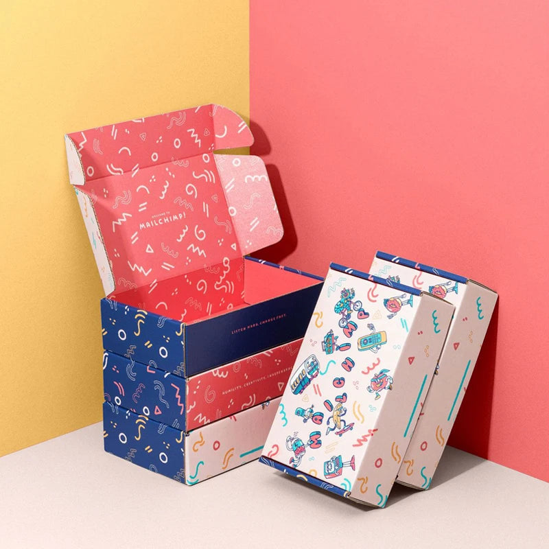 Free Sample Custom logo pink Color Cosmetic Corrugated Packaging Mailer Box Shipping Box Paper Box