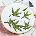 Fashion Bamboo Leaves Style Hot-fix Embroidery Lace Applique LT2670A