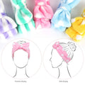 Girls Women Spa Shower Headbands Mix Colors Bowknot Design European American Style Fabric Washable Custom Size Sample Making