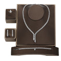 4pcs Tassels Drop Cubic Zircon Dubai Woman Party Costume  Simple Classic Jewelry Sets for Brides Wedding Luxury BN8524