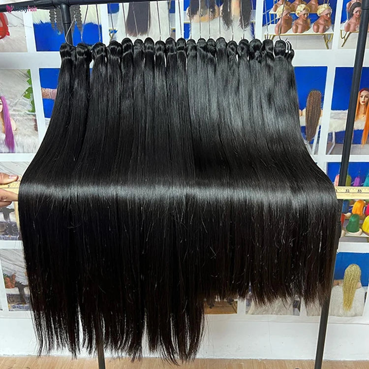 12a 100% Virgin Human Vietnamese Indian Hair Bundle Thick Hair Extension Double Weft Bundle Deal Bone Straight Human Hair Bundle