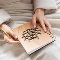 Wood Notebook Wood Journal Wooden Hardcover Writing Book