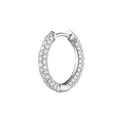 LOZRUNVE Custom Jewelry Manufacturer Small Pave Diamond Chunky Hoop Earring 925 Sterling Silver