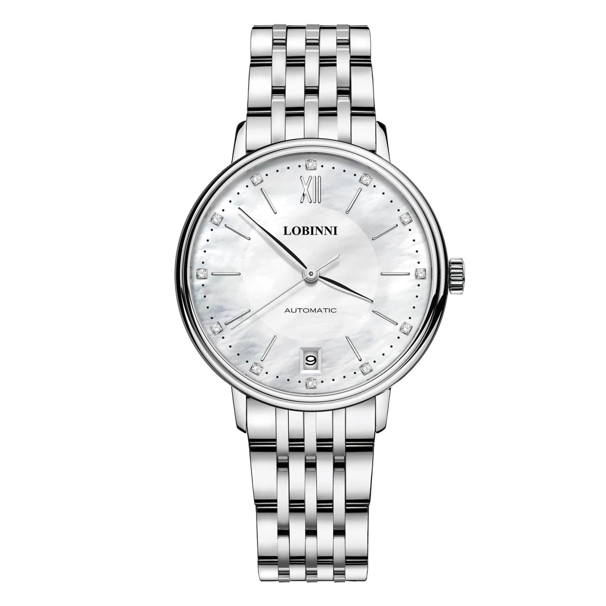 For LOBINNI Custom Luxury Automatic Wrist Watches for Girls Female Stainless Steel Design Miyota Water Resistant Hot Selling