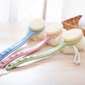 Hot Selling Shower Body Brush Long Handle Bath Brush Loofah Sponge 2 in 1Handheld on a Stick for Body MegaBDM