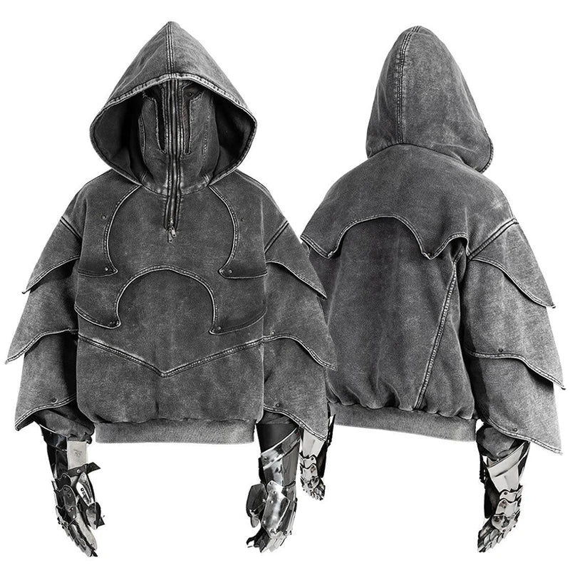 Custom 100% Cotton Hoodies Men Heavyweight 500 600 Gsm Y2k Zipper Acid Wash Full Face Zip up Hoodie Manufacturers