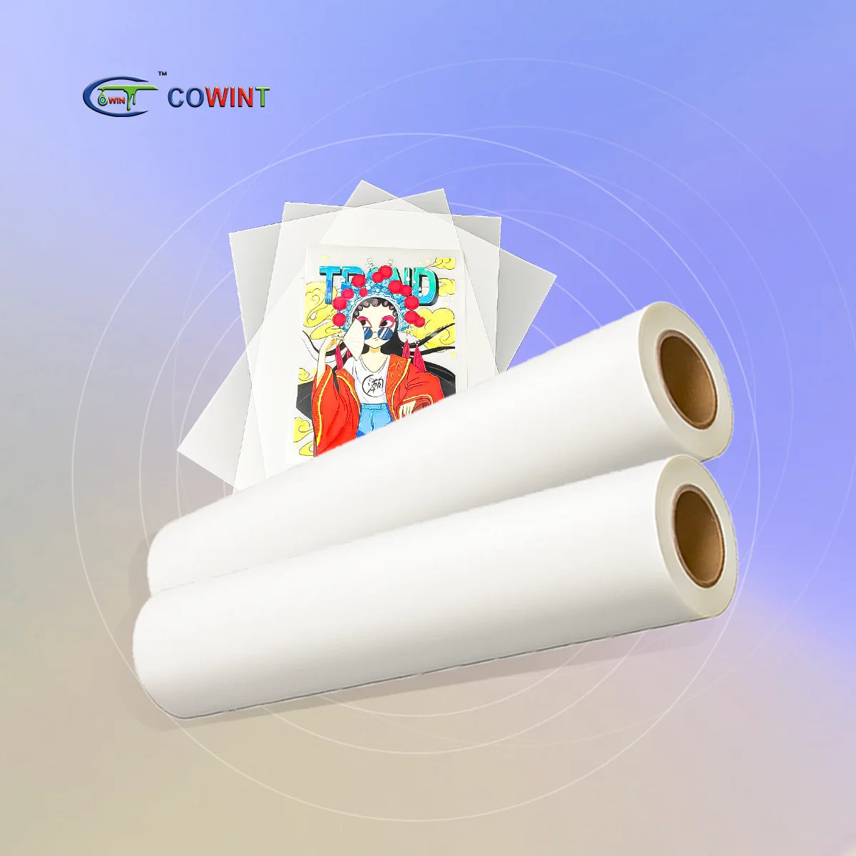 Cowint 13inch 0.6m Reflective Double Matte Glitter Film Roll Digital Printing Instant Peel DTF Foil PET Heat Transfer