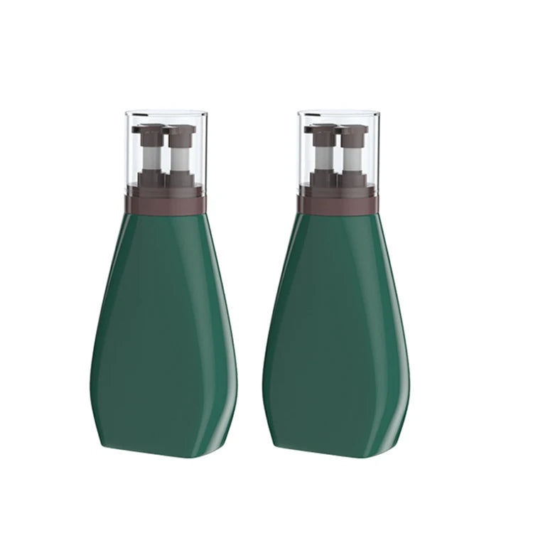 BORUI Unique Black Empty 500ml Two Tube Shampoo Conditioner Lotion Pump Sprayer Plastic Bottle