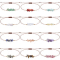 2025 Crystal Hot Sale Crushed Stone Bracelet Irregular Original Paraffin Wire Woven Adjustable Bracelet