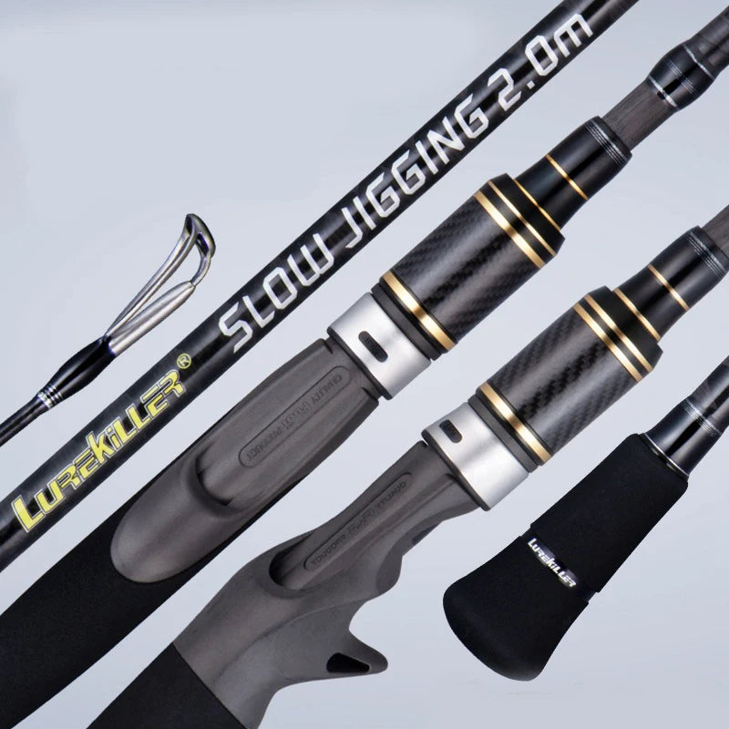 Lurekiller  2.0 m Ultralight Toray Carbon FUJI Parts Jig Fishing Rod Saltwater Slow Pitch Jigging Rod