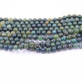 Polished Smooth Round Ocean Jasper Green Beads for Jewelry Third Party Appraisal 15.5 Inches Strand Length