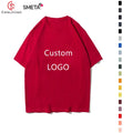 High Quality 100% Cotton Unisex T Shirt Men's Blank O-neck Tshirt Custom 3D Embossed T-Shirts