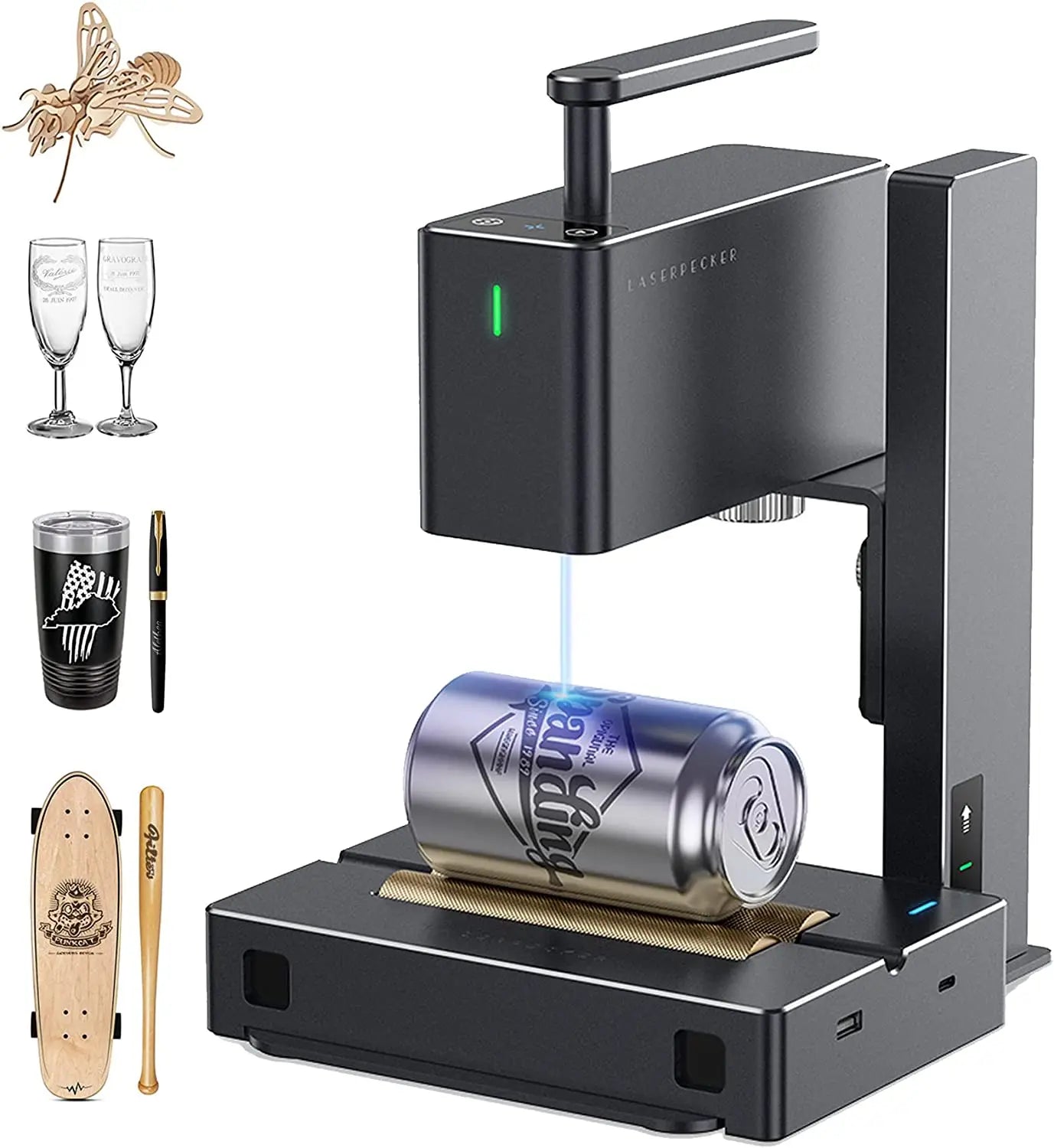 LaserPecker 2 Suit Laser Engraver 5W Compressed Spot 36000mm/min High Speed Laser Etching Cutter for Wood Alloy Leather