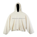 Custom Digital OEM Men's Heavyweight Cropped Hoodie Boxy Streetwear INS Inspired Oversized Plain Pullover Hoodies