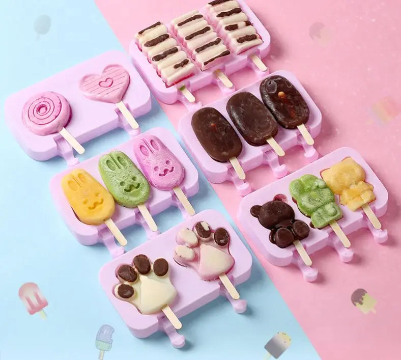 2021 New  Hot Selling Creative Edible Grade Silicone Ice Cream Mold Household Kitchen Utensils