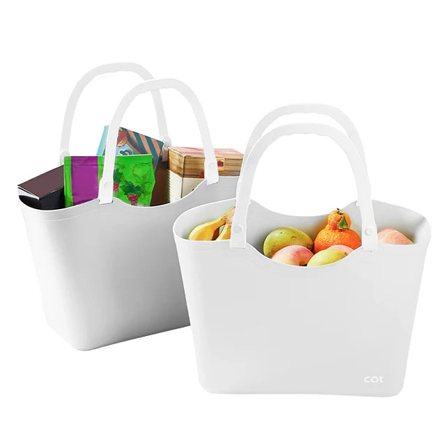 Portable Plastic Organizer Storage Basket with Handle Kids Toy Storage Bins for Shelf Use Tools Organizer Basket