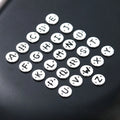 6.5mm Disc Initial Letter Connector Charm Popular 925 Sterling Silver Alphabet Coin Charm Beads for Jewelry Making Wholesale