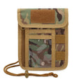 Adjustable CP ACU Camouflage Travel Neck Pouch RFID Protect Passport Bag Neck Wallet