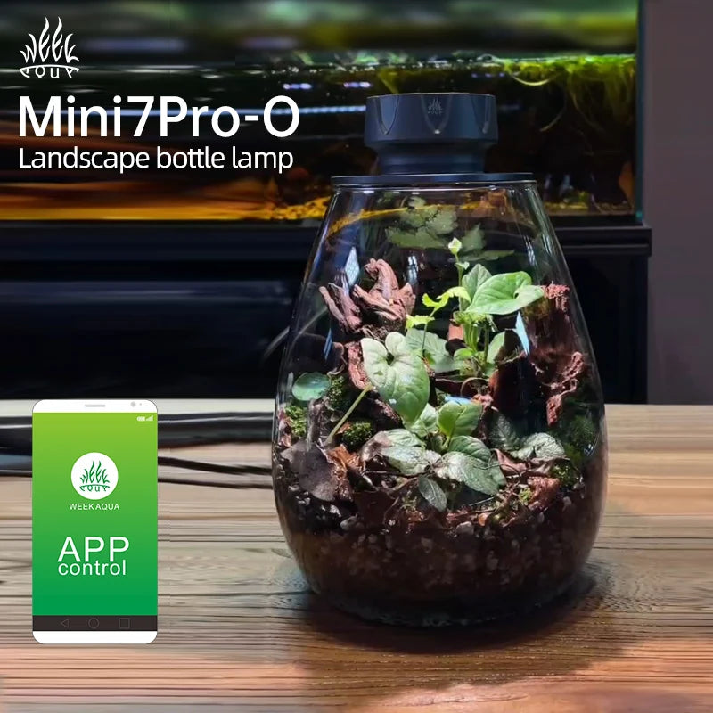 COB Microlandscape Plant Fill Light Desktop Decoration Ecological Bottle Lighting Fish tank Plant Fill Light APP Dimming Timer