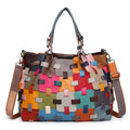 Andong Leather Handbags for Women Genuine Cow Leather Ladies Fashion Bag Multicolour Hollow Out Tote Bags 1286