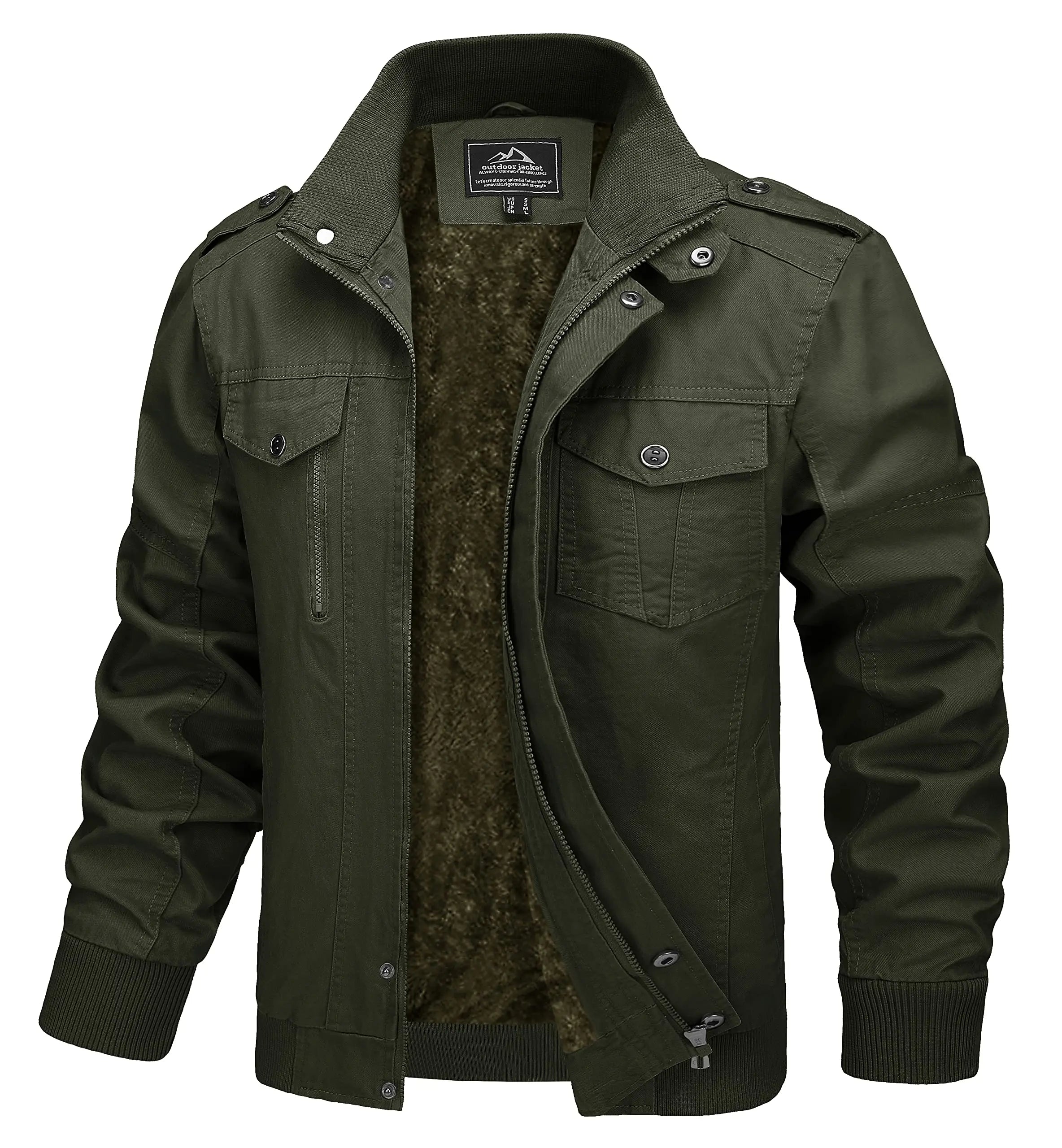Wholesale Affordable Zip up Work Jacket Custom logo Winter Bomber Jacket Wholesale Embroidered Jacket for Men