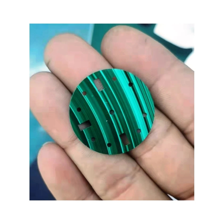Luxury  30*0.45mm Malachite Watch Dials Retro Green Small Watch Accessories