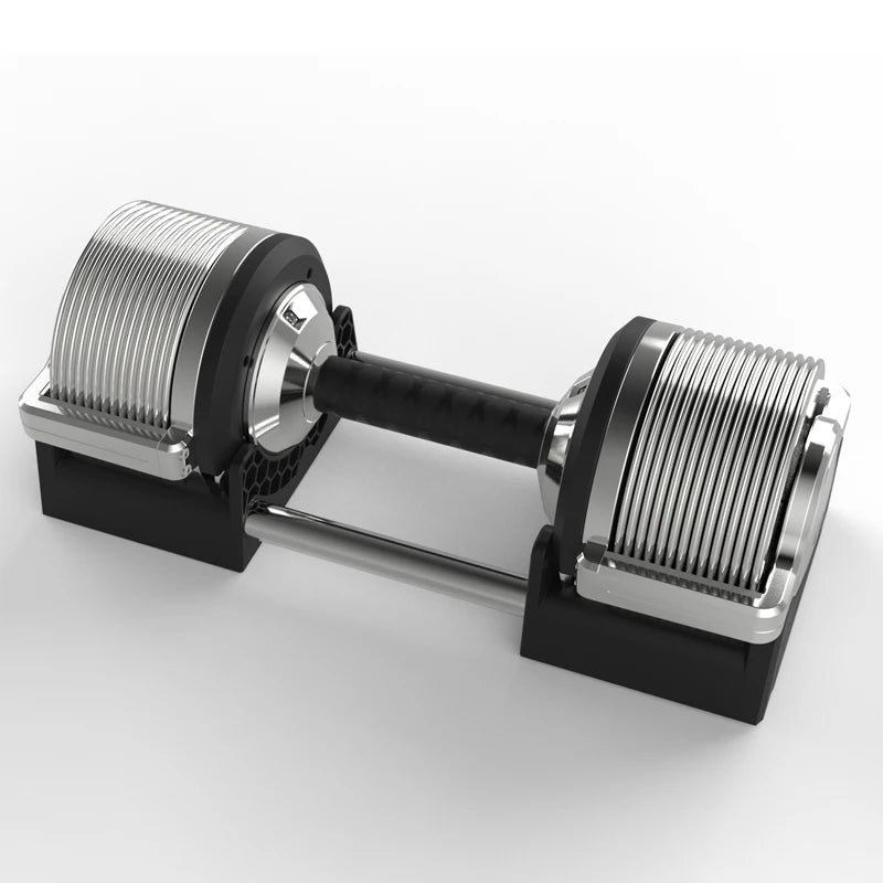 Quickly Adjust 1Kg 2Kg 4.5Kg Increments to Reach 40Kg Steel Dumbbell 60Kg Capacity
