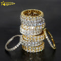 Women Jewelry 925 Sterling Silver Gold Plated Vvs Moissanite Hip Hop Ring Eternity Moissanite Wedding Band Ring