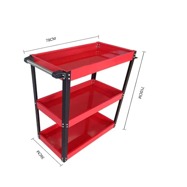 Three-Layer Auto Repair Drawer Cabinet Iron Material Tool Car Storage