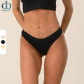 Custom Private Label Low Waist High Cut Fitness Gym Women Underwear Daily Cotton Thongs