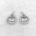 Sterling Silver 4mm/5mm Semi Mount Stud Earrings Empty Support Blank Claws Setting S925 Base Without Center Stone for DIY Inlay