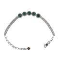 Gorgeous Rhodium Plated Silver 925 Jewelry Natural Jadeite Bracelet for Women Anniversary Gift