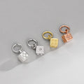 Polyhedron Pendant Vintage 925 Sterling Silver Square Dice Pendant for DIY Accessories Supply