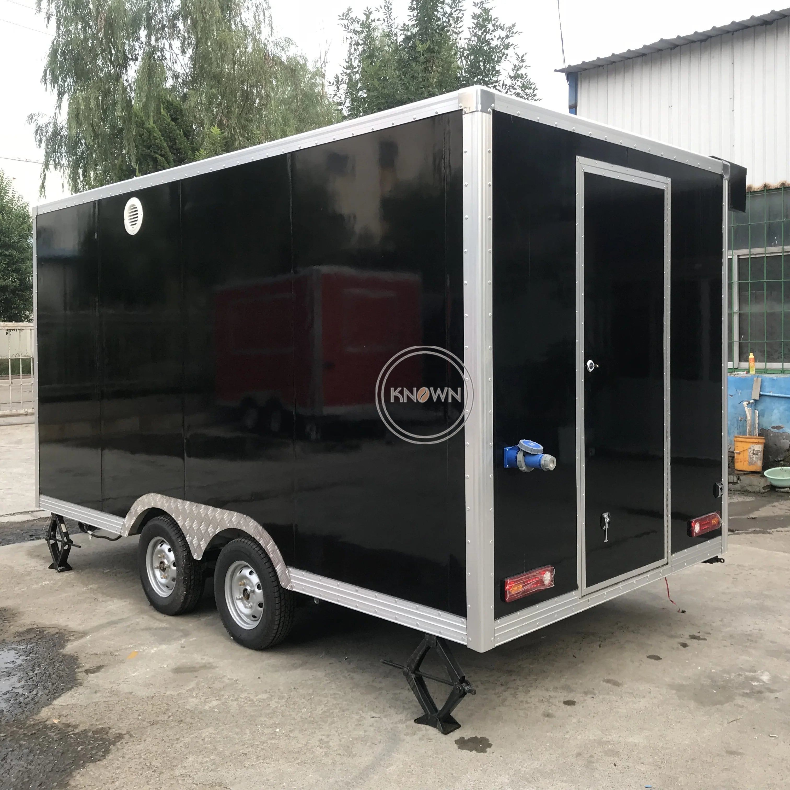 Black Snack Coffee Food Trailers United States Standards Food Concession Trailers Field Kitchen Outdoor Mobile Cart