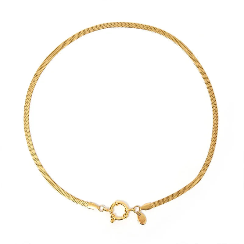 Unique Gold Waterproof Jewelry Compatible and Interchangeable Personalised Charm Necklace 18k Gold Plate Stainless Steel Jewelry