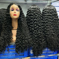 Raw Indian Hair Vendor Burmese Curly Wigs Wholesale Long Human Hair Wigs 13x6 HD Lace Front Wigs for Black Women