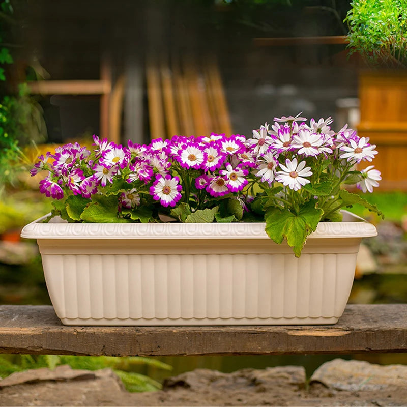 Garden Vegetable Manufacturer Plastic Planters Outdoor Bulk Cheap Pot Small Planter Colorful Rectangular Plastic Plant Pots