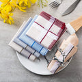 OEM Factory Wholesale 40*40cm Soft Cotton Classic Men's Handkerchiefs Stripe Pattern Assorted Colors Eco-Friendly Azo Free Gift