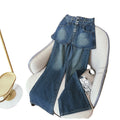 Wholesale High Waist Denim Jeans 2024 Fashion Women Straight Leg Jeans Casual Women Jeans