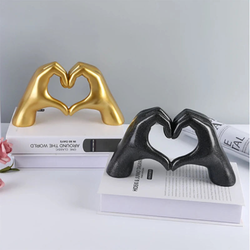 Wholesale Resin Love Hand Sign Sculpture - Heart Gesture Decor for Home/Valentine's Gift Bulk Romantic Decorations