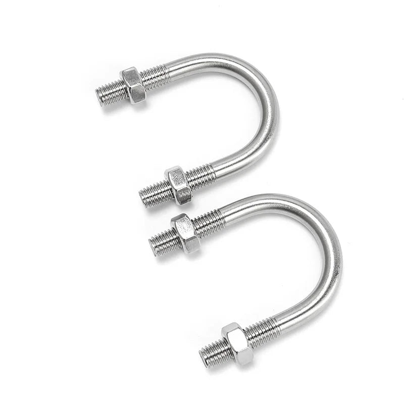 Manufacturer Wholesale M6M8M10M12 304 Stainless Steel U-Bolt U-Screw U-Clamp U-Pipe Clamp Fixing Buckle GB Standard