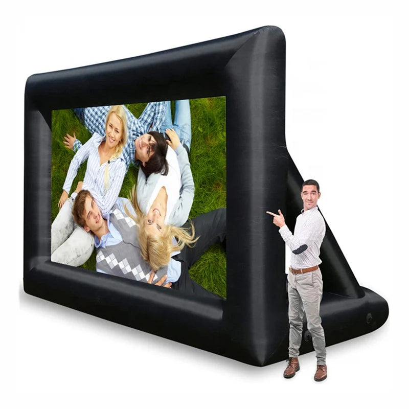 Top Quality 4:3 16:9 Blow up Giant Inflatable Movie Screen 25ft Outdoor Projector