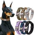 Heavy Duty Durable Padded Outdoor Metal Buckle Bully Strong Tactical Dog Collars With Handles