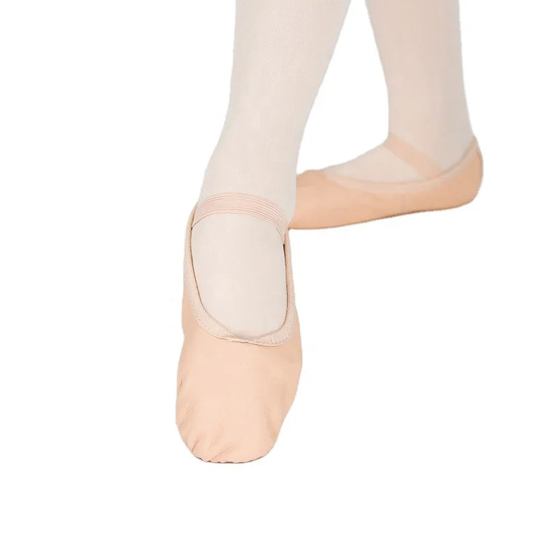 JW Soft Flat Girls Classic Pink Ballet Shoes with Suede Sole High Quality Comfortable