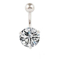 Zircon Stone Jewelry 925 Sterling Silver Navel  Belly Nail Belly Button Ring