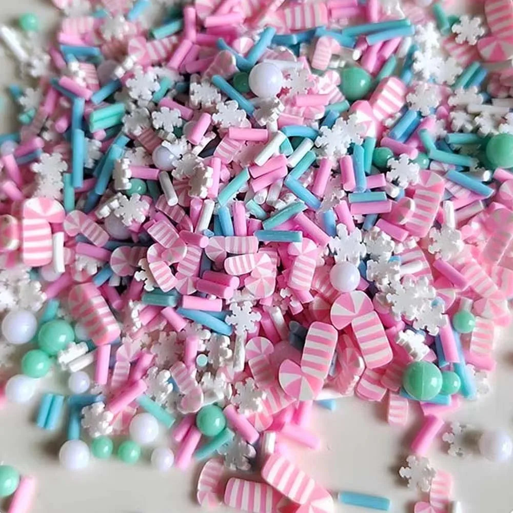 500g Slime Filler DIY Supplies Christmas Polymer Clay Sprinkles Mixed Soft Slices Phone Case Embellishment Decoration