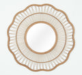 93 Nordic Original Wood Color Willow Mirror Features Hand-Decorated Wall Hanging Home Creative Table Scene Decoration