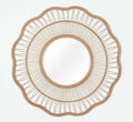 93 Nordic Original Wood Color Willow Mirror Features Hand-Decorated Wall Hanging Home Creative Table Scene Decoration