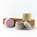 Sample Free Multi Color Wheat Biodegradable Cosmetic Containers Recyclable Wheat Straw Cream Jar With Screw Cap